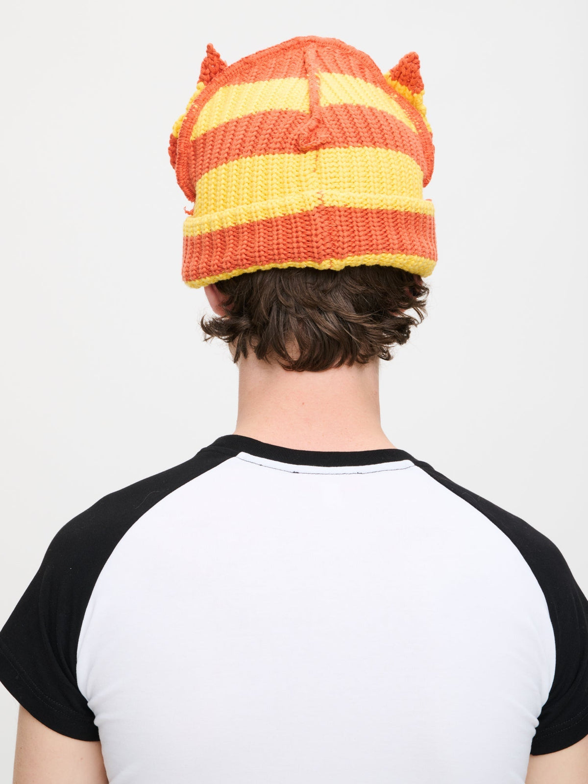LOVERBOY BY CHARLES JEFFREY CHUNKY EARS BEANIE in YELLOW ORANGE