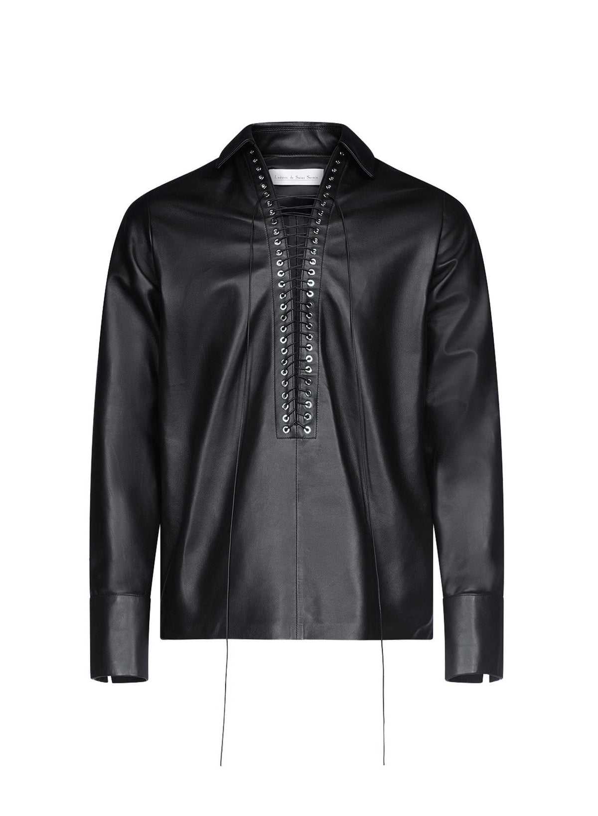 LUDOVIC DE SAINT SERNIN Alan Shirt Black Leather