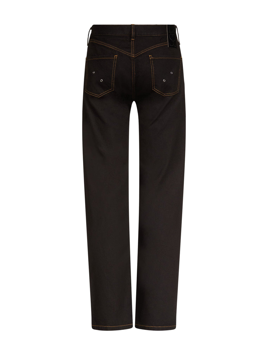 LUDOVIC DE SAINT SERNIN BLACK LACE UP JEANS