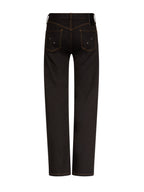 LUDOVIC DE SAINT SERNIN BLACK LACE UP JEANS