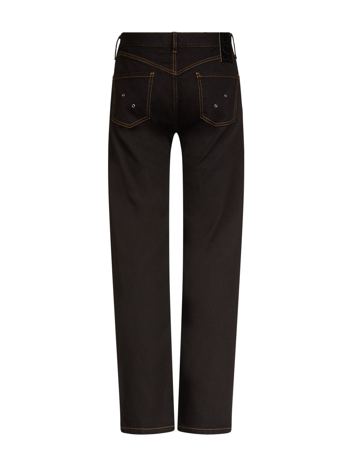LUDOVIC DE SAINT SERNIN BLACK LACE UP JEANS