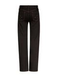 LUDOVIC DE SAINT SERNIN BLACK LACE UP JEANS