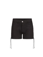 LACE UP JEAN SHORTS BY LUDOVIC DE SAINT SERNIN