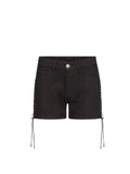 LACE UP JEAN SHORTS BY LUDOVIC DE SAINT SERNIN