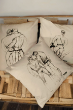 Tom of Finland Canvas Sketch Pillows- 3 designs