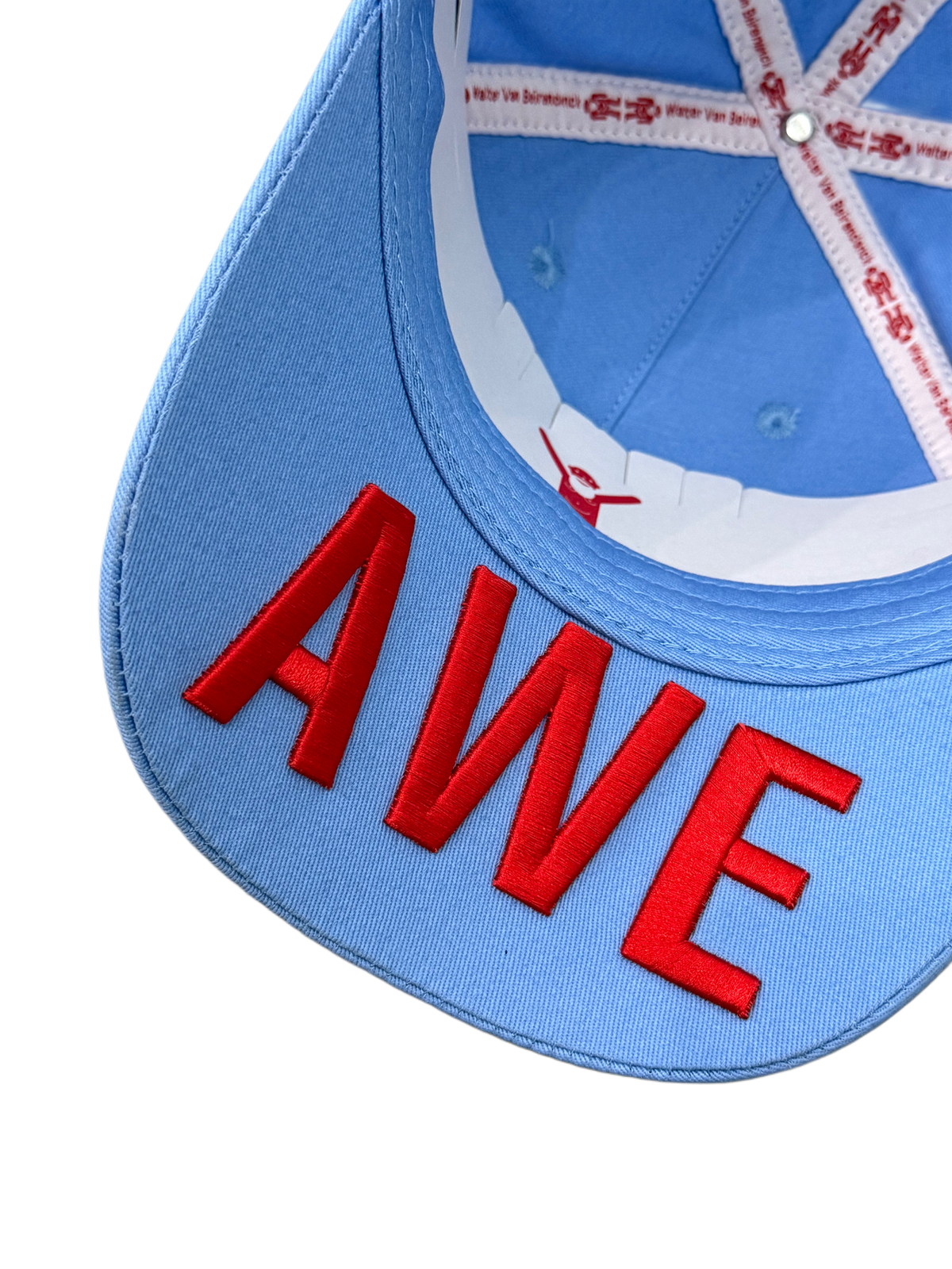 Smiley Cap in Placid Blue by Walter van Beirendonck