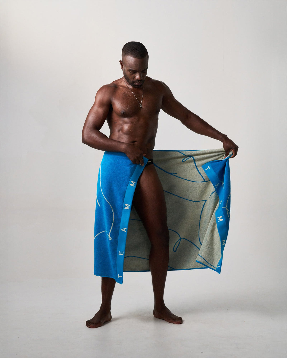 Teamm8 Physique Beach Towel - Azure