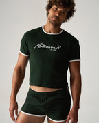 TEAMM8 M.V.P. Retro Cropped Tee - Forest