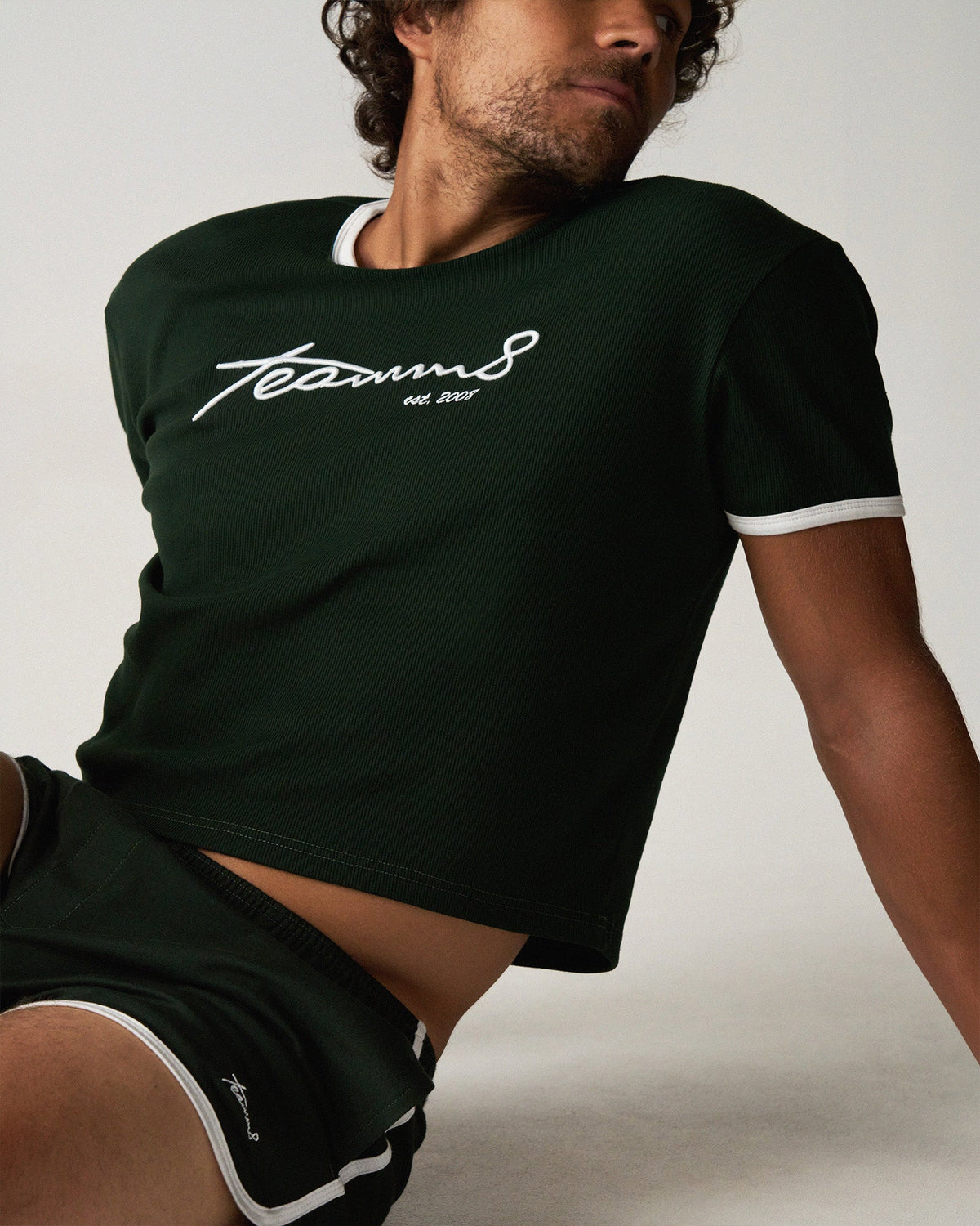 TEAMM8 M.V.P. Retro Cropped Tee - Forest