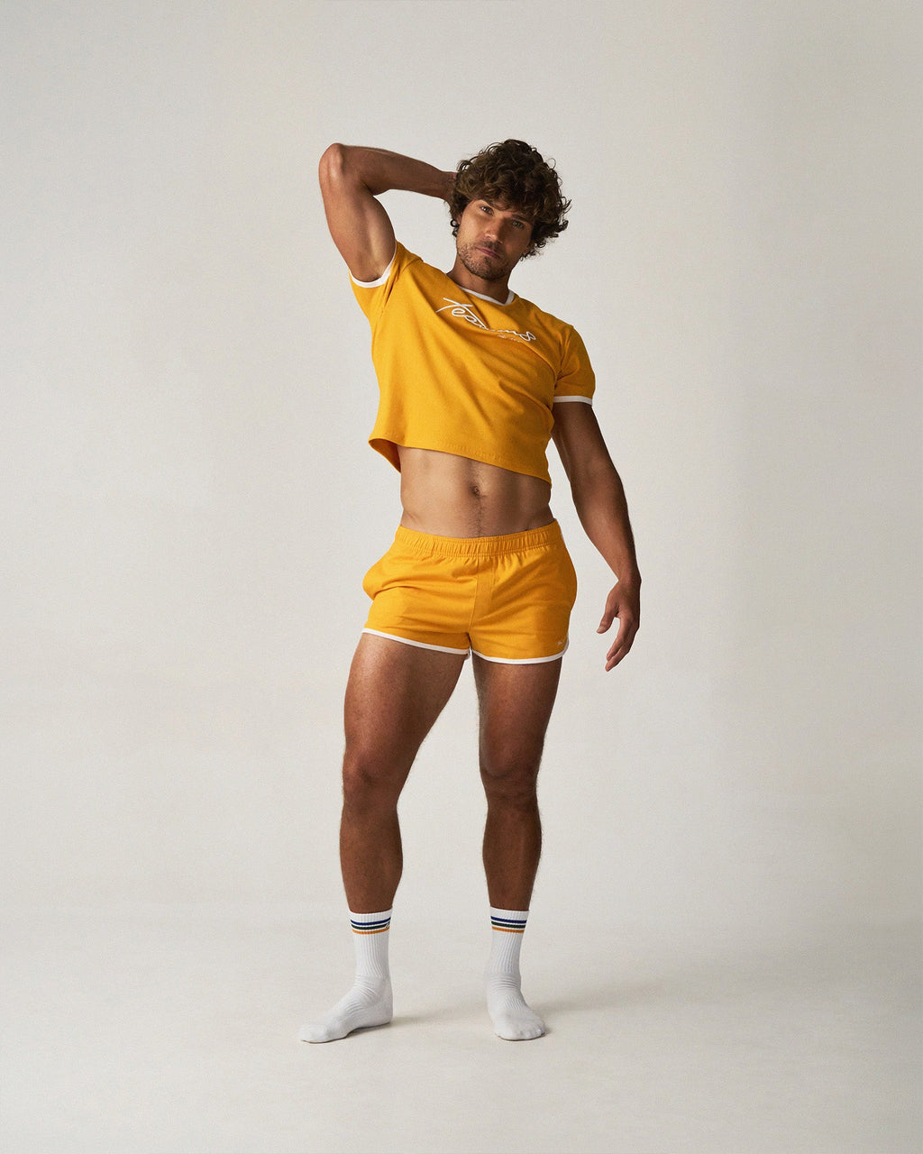 TEAMM8 M.V.P. Retro Cropped Tee - marigold