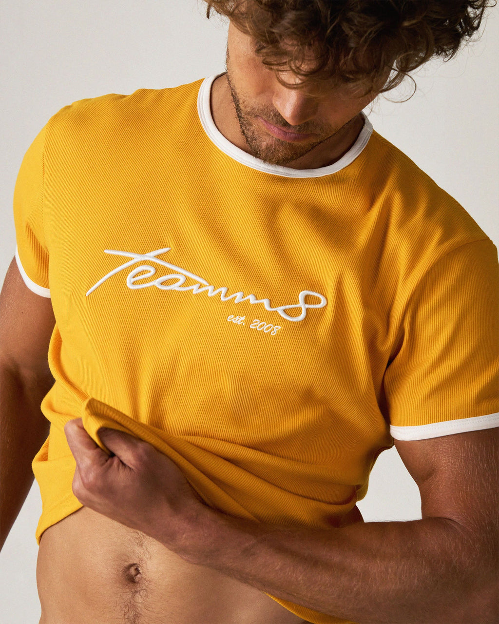 TEAMM8 M.V.P. Retro Cropped Tee - marigold
