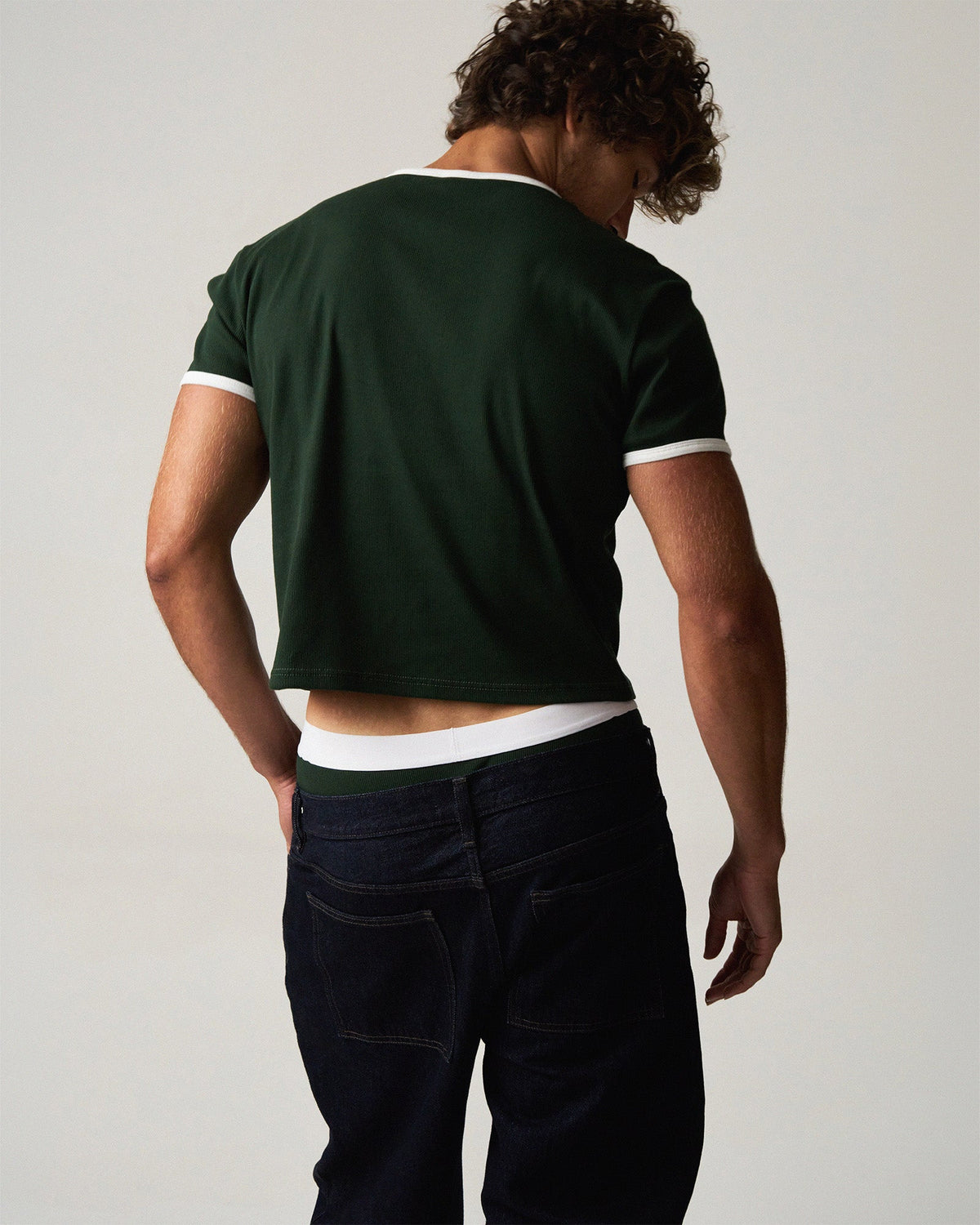 TEAMM8 M.V.P. Retro Cropped Tee - Forest