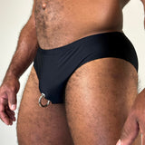 Alfons Dovana Prince Albert Brief Black / Silver Ring