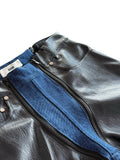 GMBH FAUX LEATHER AND DENIM ZIP PANTS FW 24-25