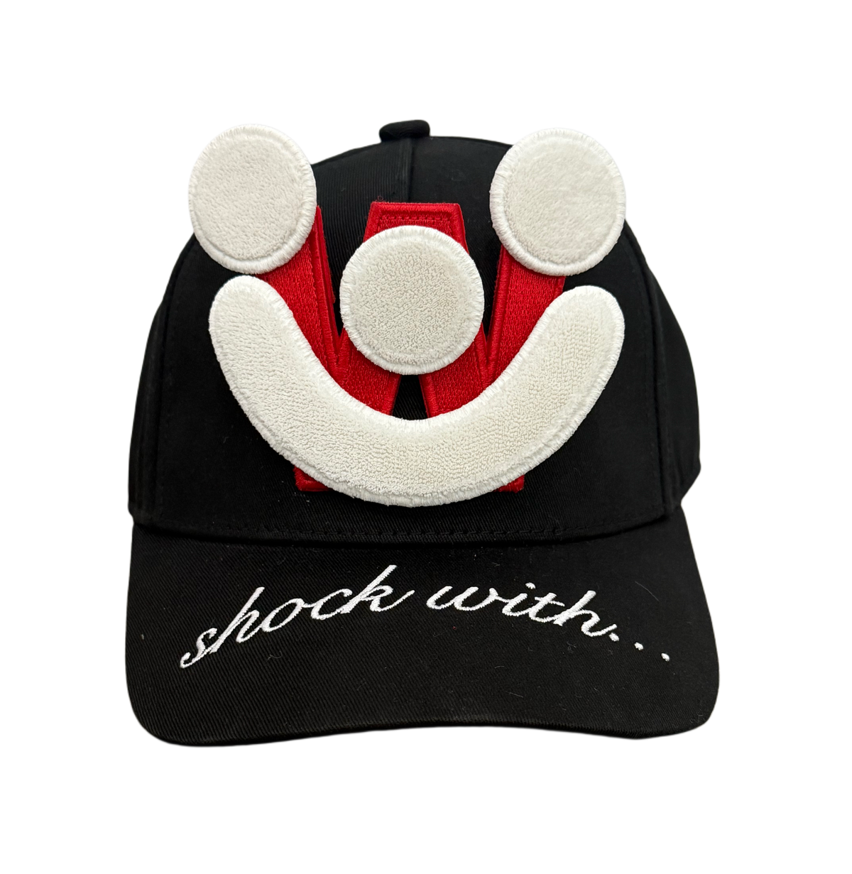 Smiley Cap in Black by Walter van Beirendonck