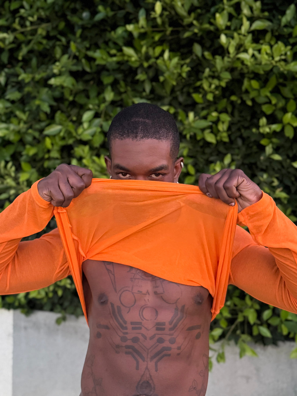 Eckhaus Latta Base Long-sleeve TANGERINE