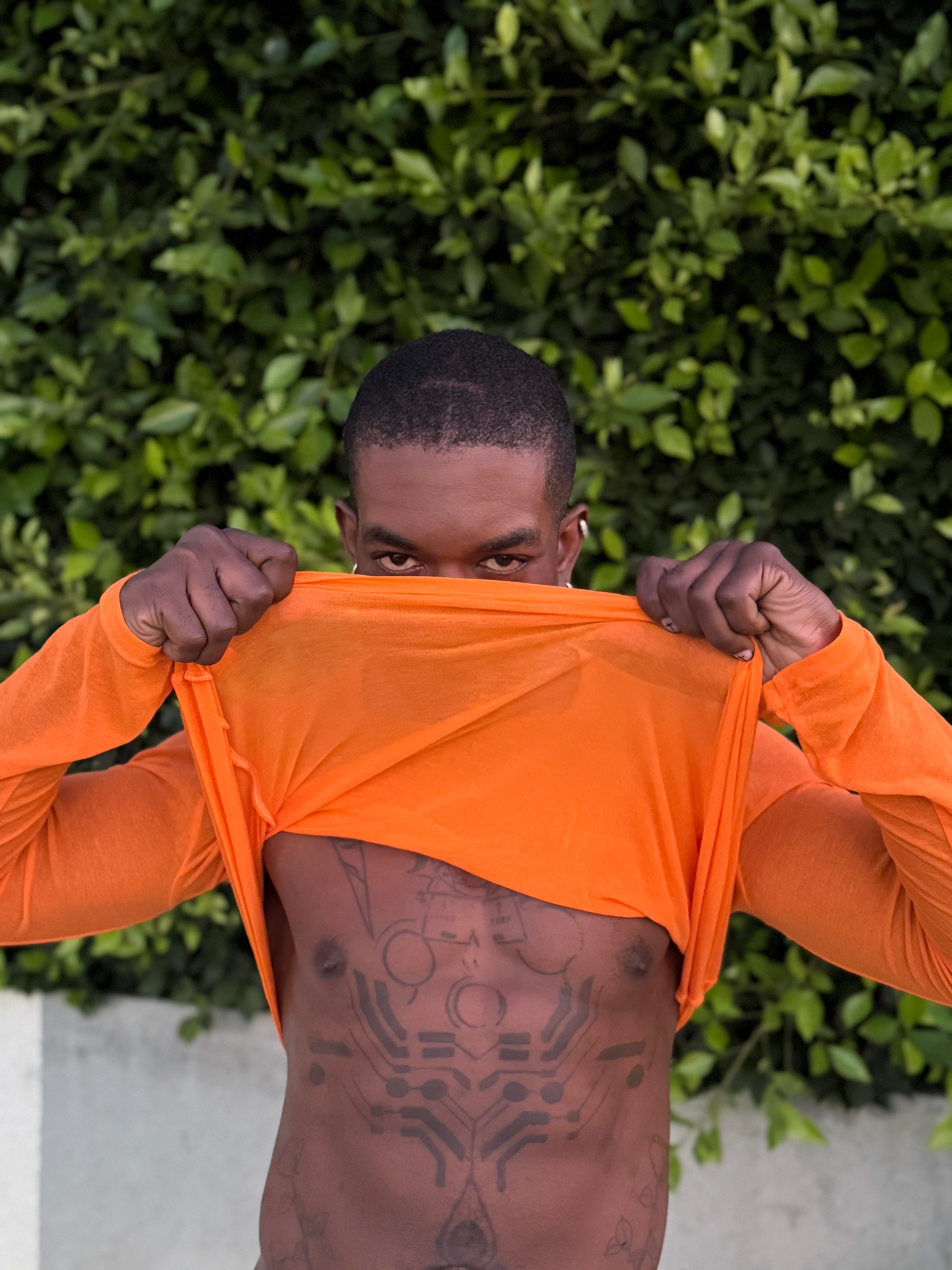 Eckhaus Latta Base Long-sleeve TANGERINE