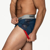 BIKE Peek-A-Boo Jock Short - Navy