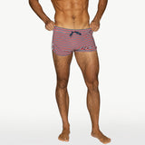 BIKE Peek-a-boo Jock Swim Trunk - Sailor Stripe