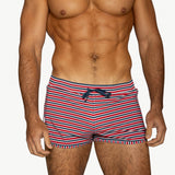 BIKE Peek-a-boo Jock Swim Trunk - Sailor Stripe