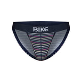 Stretch Cotton Jock Brief - Navy Micro Stripe