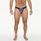 BIKE Stretch Cotton Jock Brief - Palm Party