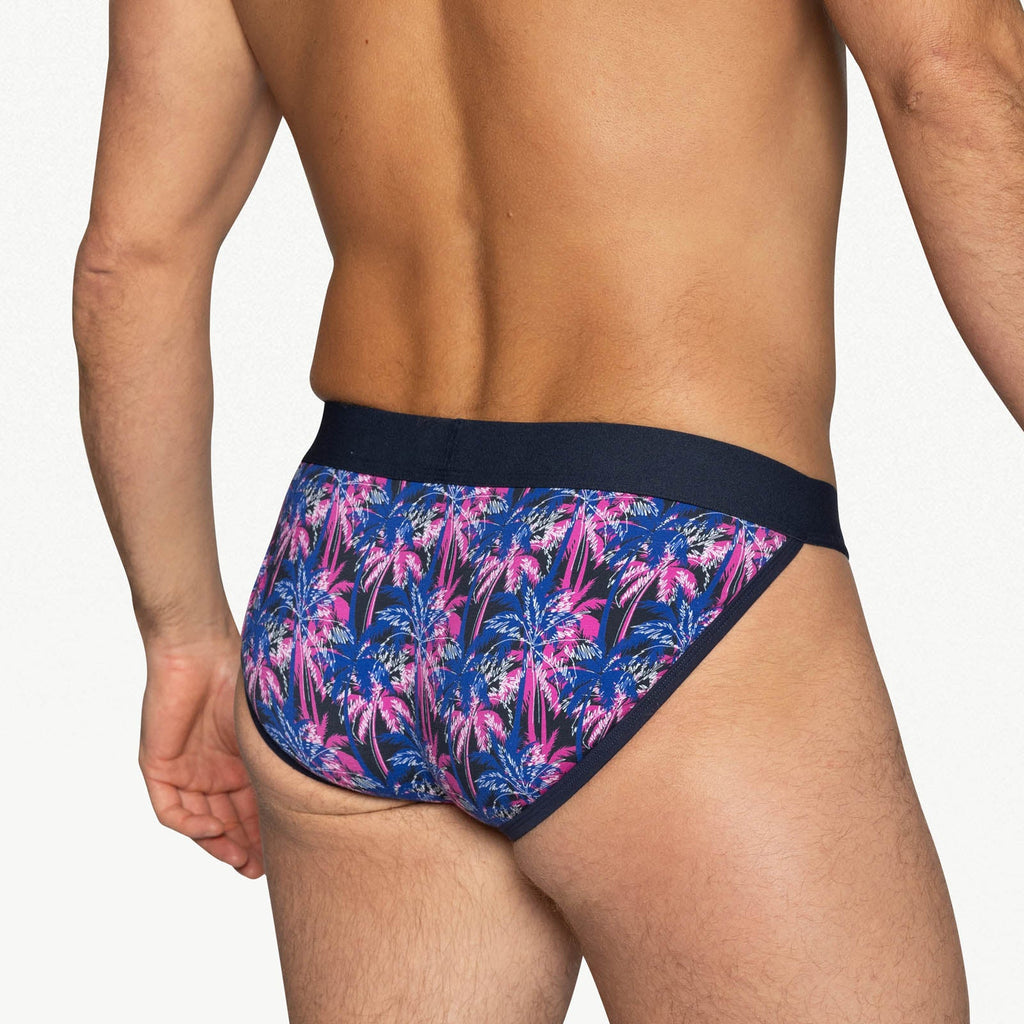 BIKE Stretch Cotton Jock Brief - Palm Party