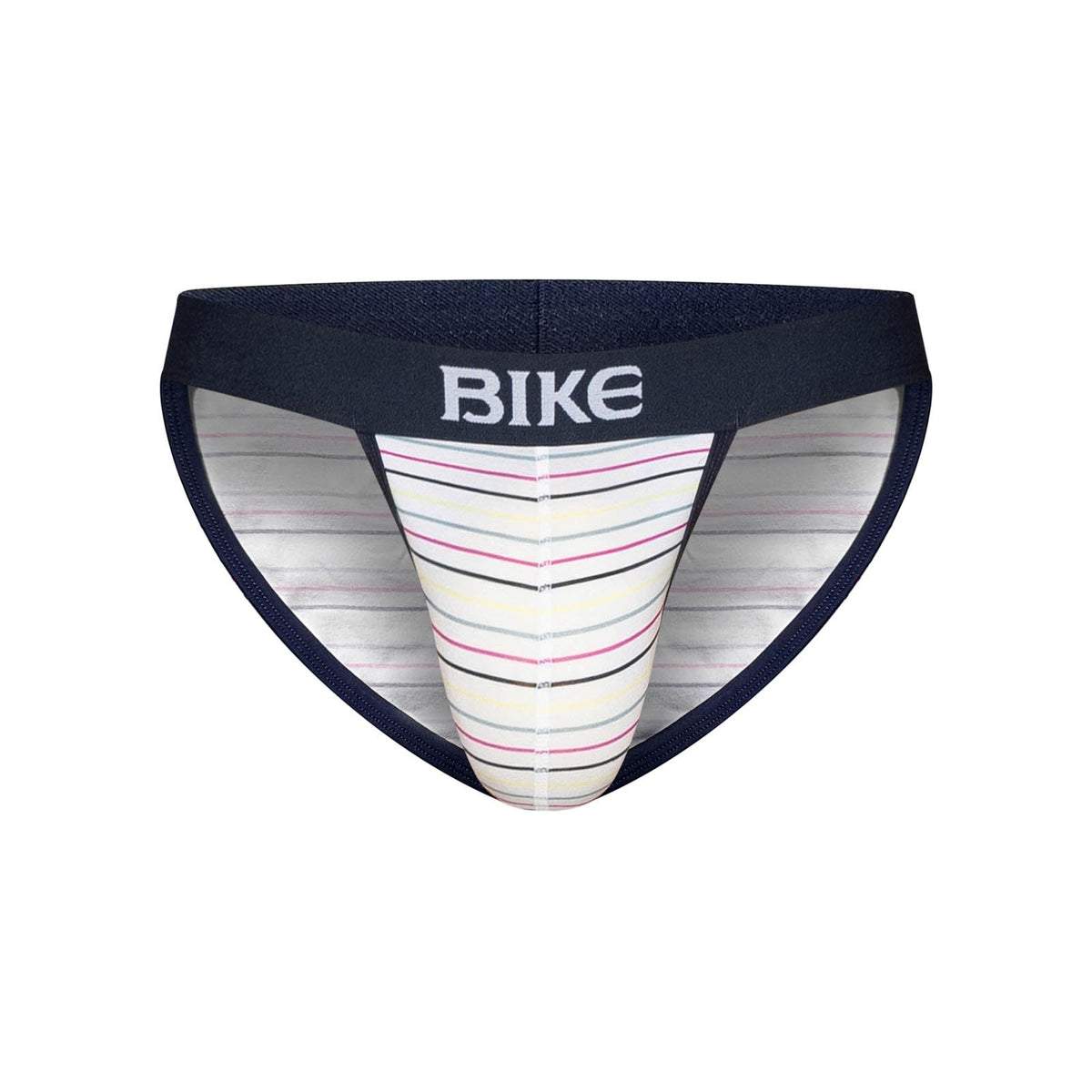 Stretch Cotton Jock Brief - White Micro Stripe