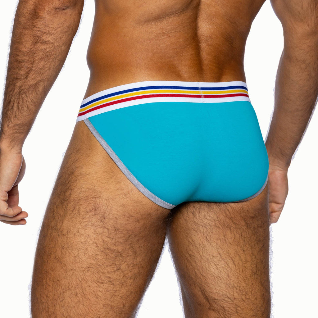 Stretch Cotton Jock Brief - Teal