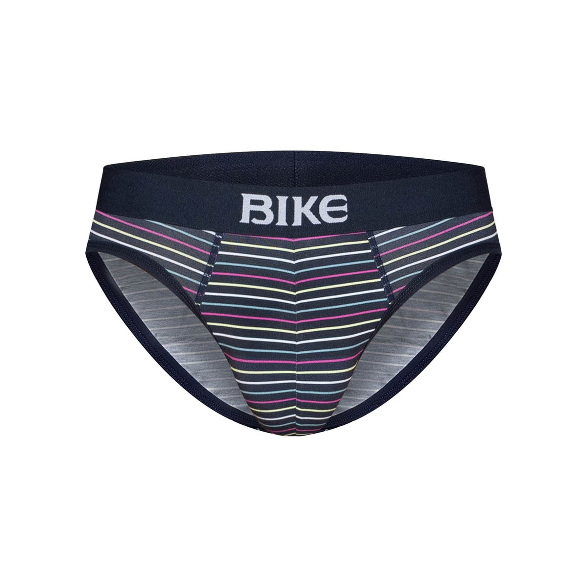 Stretch Cotton Brief - Navy Micro Stripe