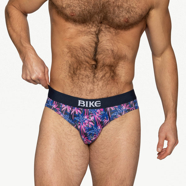 BIKE Stretch Cotton Brief - Palm Party