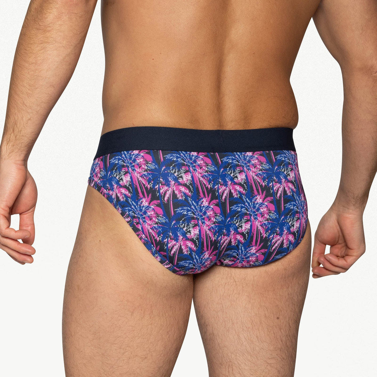 BIKE Stretch Cotton Brief - Palm Party