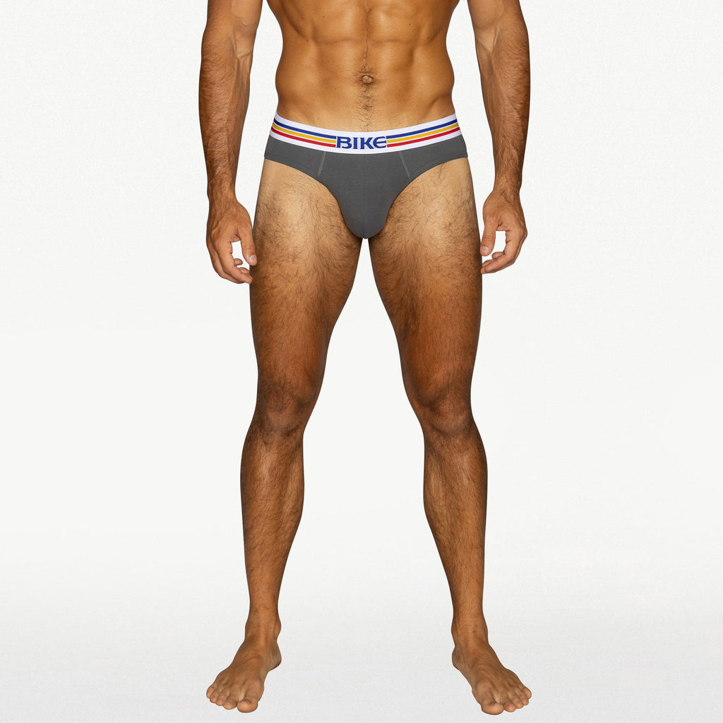 BIKE Stretch Cotton Brief - Charcoal