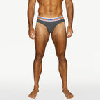 BIKE Stretch Cotton Brief - Charcoal