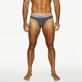 BIKE Stretch Cotton Brief - Charcoal