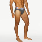 BIKE Stretch Cotton Brief - Charcoal