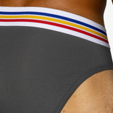 BIKE Stretch Cotton Brief - Charcoal