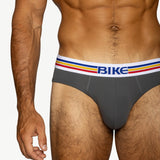 BIKE Stretch Cotton Brief - Charcoal