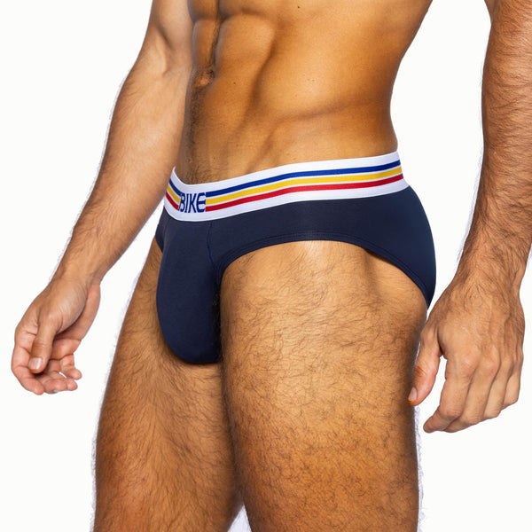 Stretch Cotton Brief - Navy