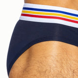Stretch Cotton Brief - Navy