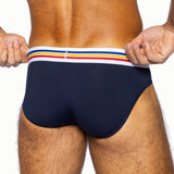 Stretch Cotton Brief - Navy