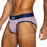 Stretch Cotton Brief - Sailor Stripe