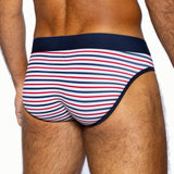 Stretch Cotton Brief - Sailor Stripe