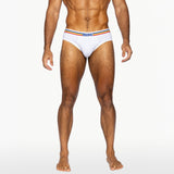Stretch Cotton Brief - White