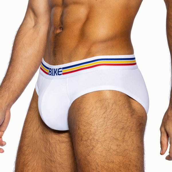 Stretch Cotton Brief - White