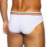 Stretch Cotton Brief - White