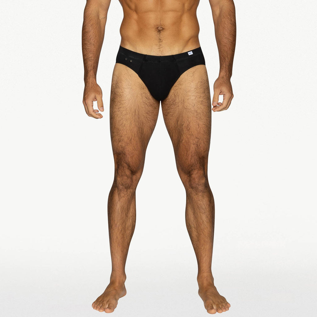 3-Pack Stretch Cotton Bikini Brief - Black/Gray/Navy
