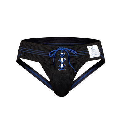 BIKE Vintage Lace-up Jockstrap - Black