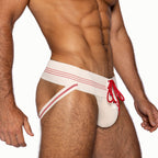 BIKE Vintage Lace-up Jockstrap - Vintage Cream