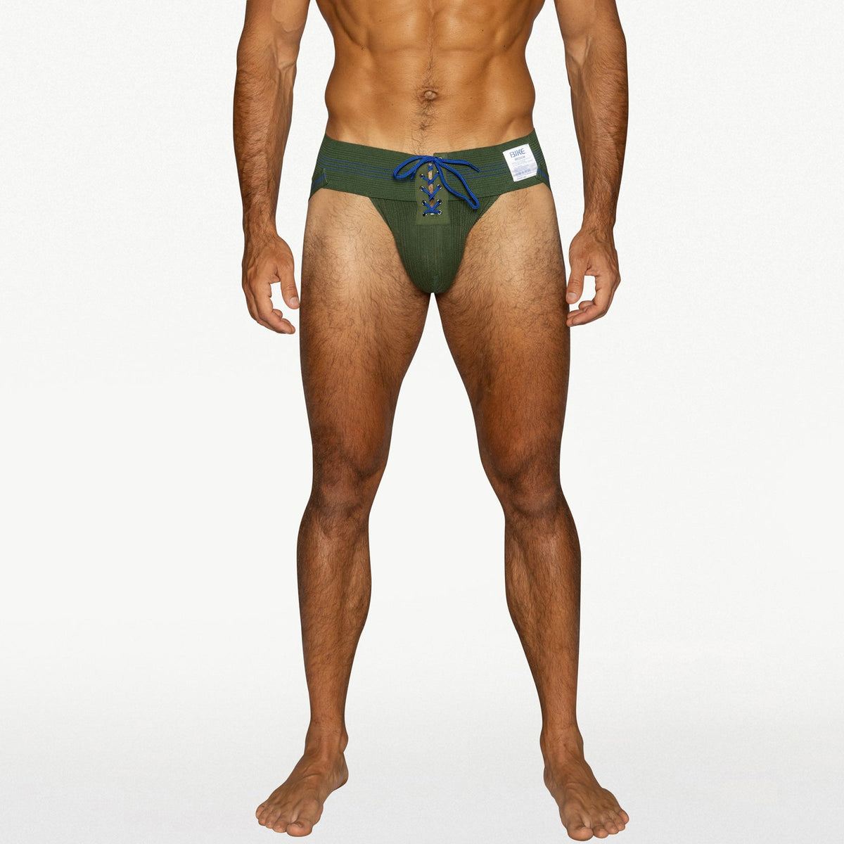 BIKE Vintage Lace-up Jockstrap - Olive